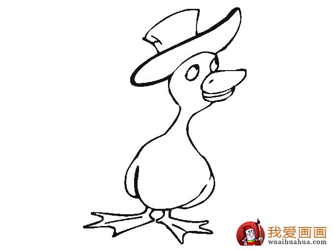 小鸭子简笔画图片:各种简笔画鸭子画法(2)