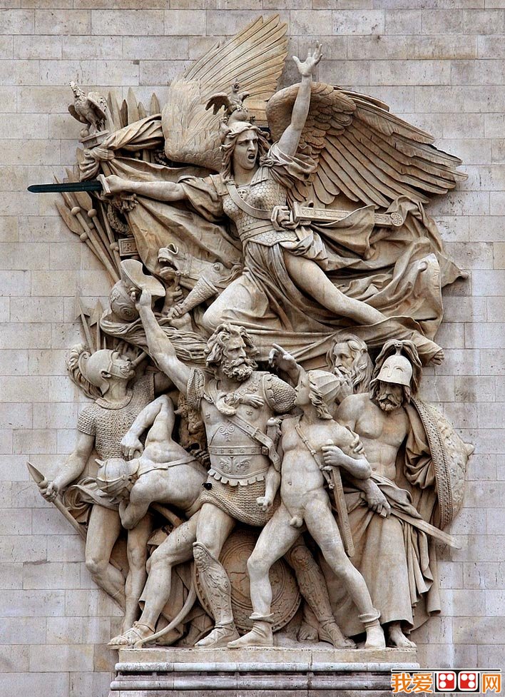 浮雕《马赛曲》,巴黎戴高乐广场凯旋门装饰浮雕高清大图