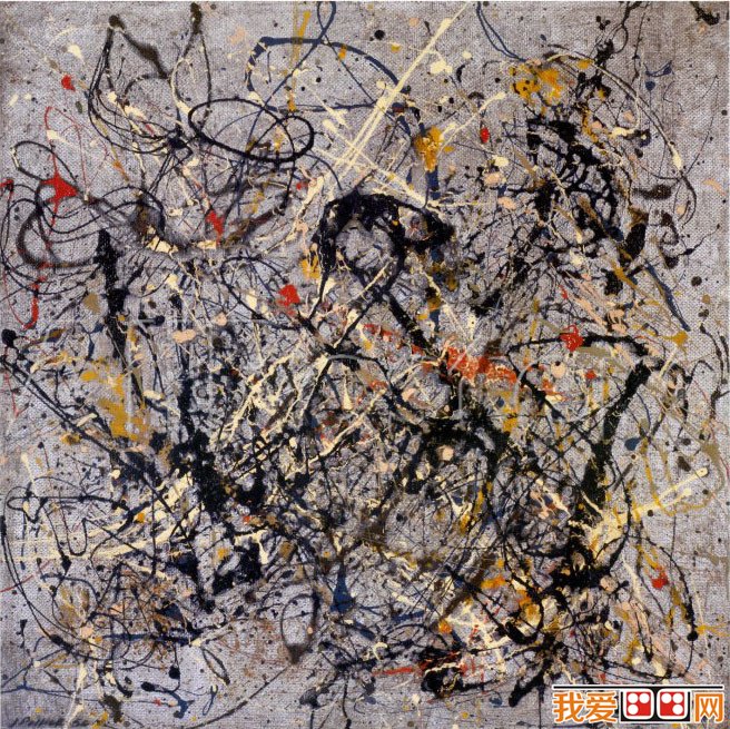 抽象表现主义画家杰克逊·波洛克抽象画赏析(3)_世界名画_百科_我爱画画 