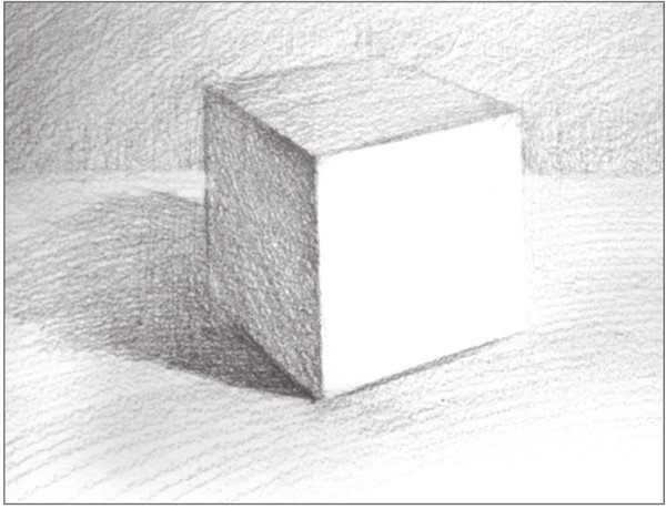 几何体素描之正方体绘画步骤八